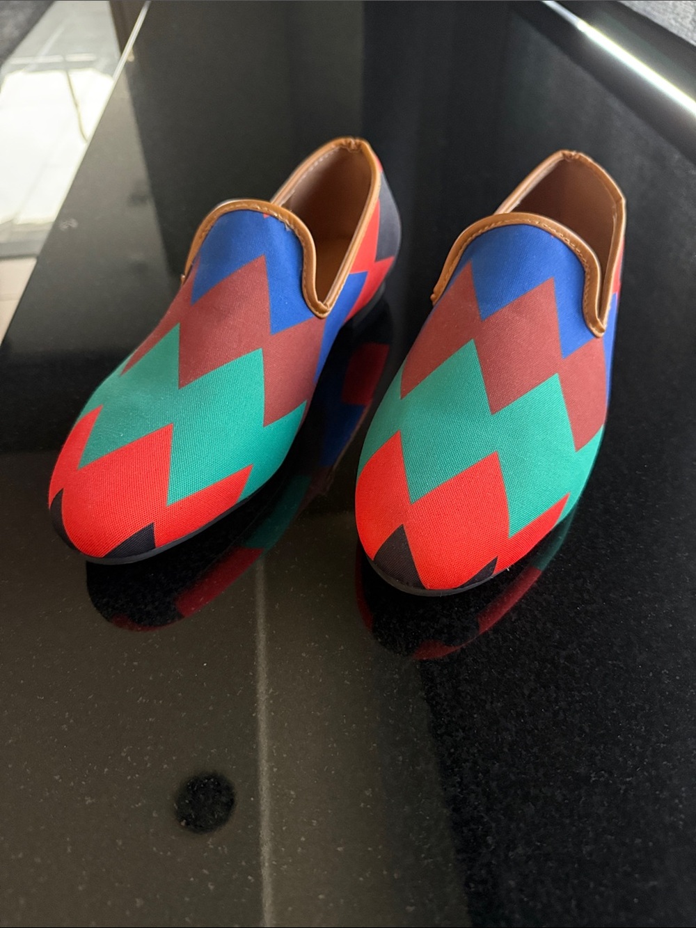 Men's Multicolor Zigzag Slip-On Loafers